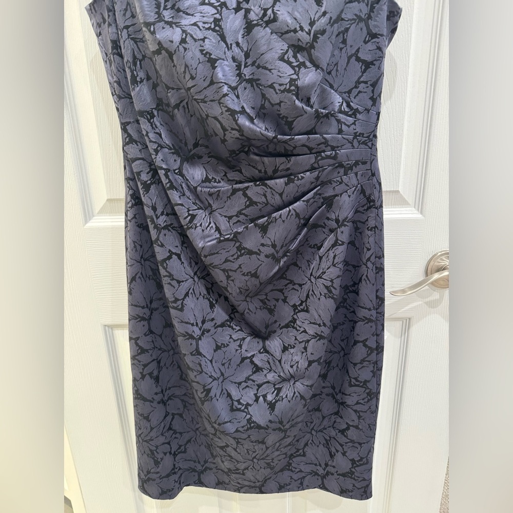Adrianna Papell Navy Floral Dress - Picture 3 of 16